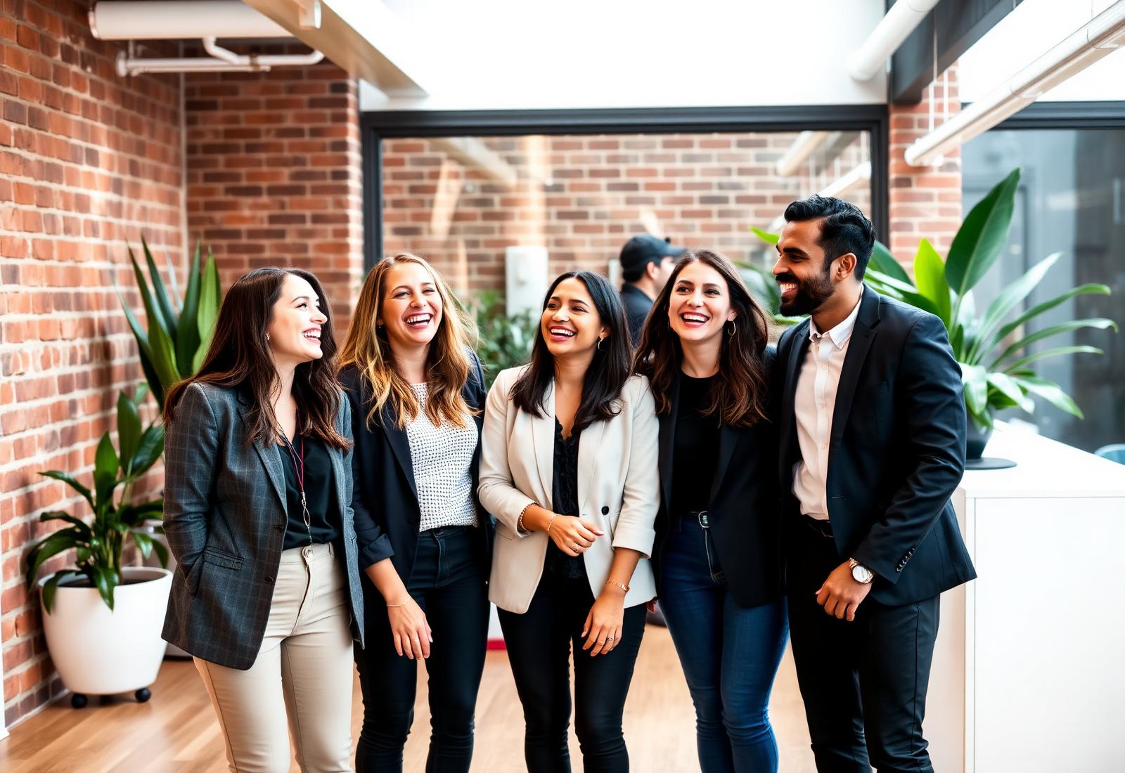 The Kali Properties leasing team laughing together